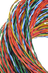 Twisted colored wires in data communication networks