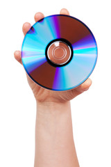 Hand holds the CD
