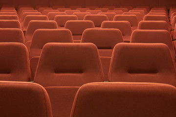 cinema and red seats rows