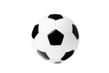 Fototapeta premium black and white soccer ball isolated on the white background wit