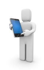 Person with smartphone