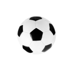 Fototapeta premium black and white soccer ball isolated on the white background wit
