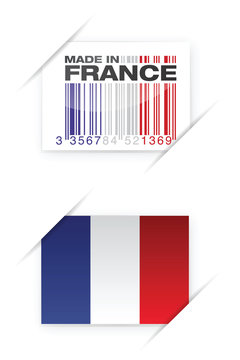 &eacute;tiquette, code barre : MADE IN FRANCE