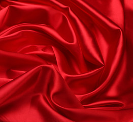 red silk fabric background