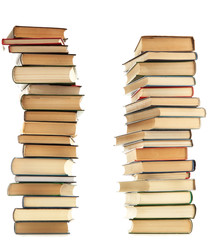 old books isolated on white