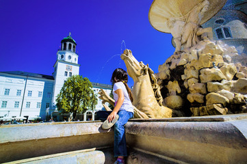 Österreich, Salzburg, Residenzplatz