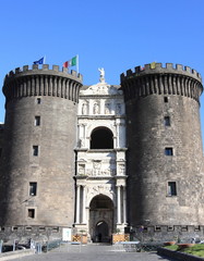 Fototapeta na wymiar Napoli Castle Nuovo, unesco world heritage, Italy