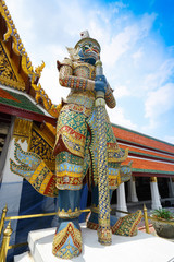 Beautiful guardian giant at wat prakeaw