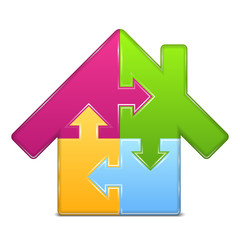 Puzzle house icon