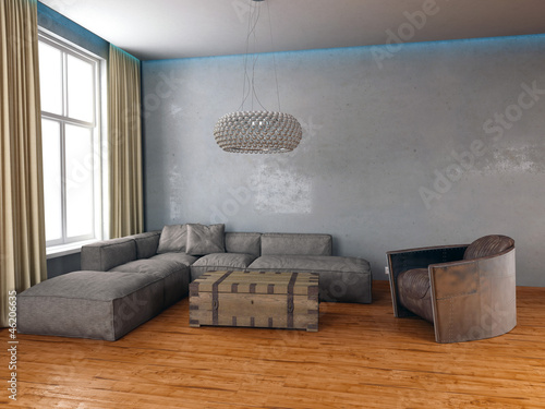 Design wohnzimmer rustikal vintage look" stockfotos und ...
