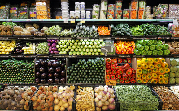 Vegetables in the supermarket