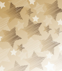 Christmas beige background with stars