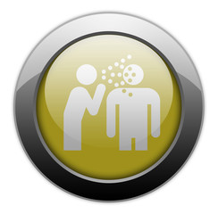 Yellow Metallic Orb Button 