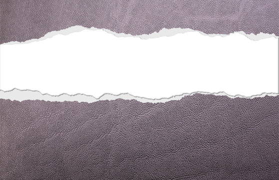 Carta da regalo texture pelle con strappo