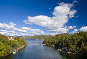 Fototapeta na wymiar krajobraz z południowej Norwegii