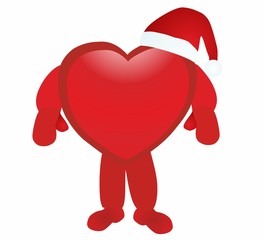 santa - red heart