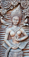 Angel wooden craft in Thai Style