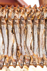 Stack of dried fish