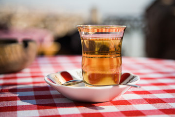 Turkish tea in glass