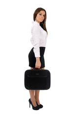 Isolated business woman