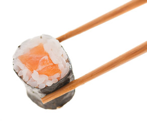 Holding Roll With Chopsticks