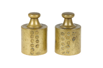 Old brass antique weights, Holland