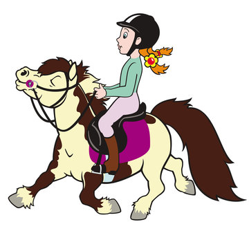 girl riding pony
