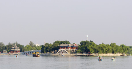 architecture of summer palace in Beijing