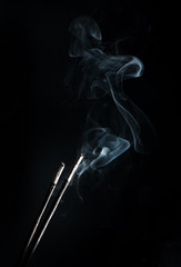 incense with smoke