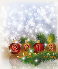 Fototapeta na wymiar New 2013 Year greeting background