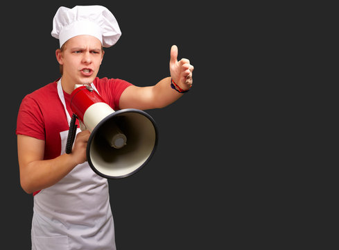 Portrait Of A Young Man With Megaphone