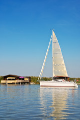 Obraz premium Segelschiff am See
