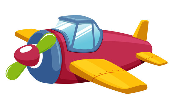 illustration of Toy plane Vector