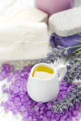 Fototapeta na wymiar Lavender oil
