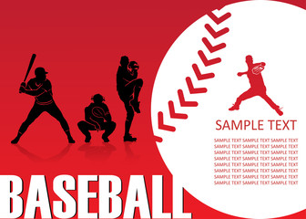 Baseball background - vector illustration