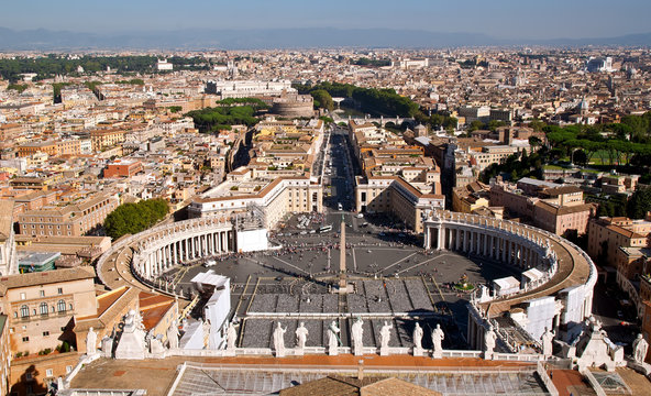 Saint Peter s Square in Vatican in Rome. Italy