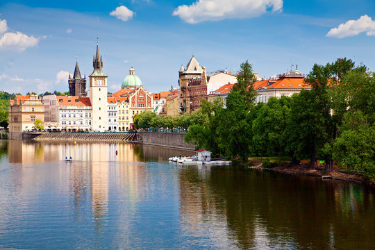 Prague And Vltava River