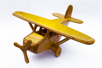 wooden toy plane