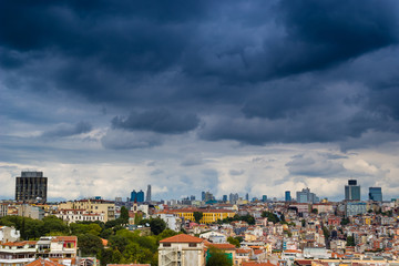 Istanbul cityskype as seen from the Bosphorus