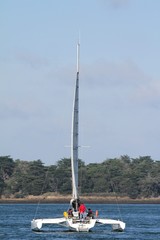 navigation en trimaran dans le golfe du morbihan
