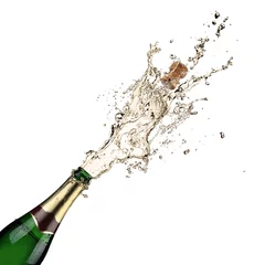 Deurstickers Close-up van champagne-explosie © Lukas Gojda