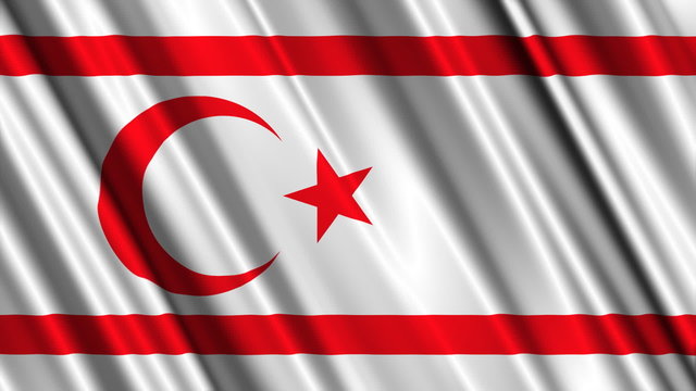 Northern Cyprus Flag looping animation
