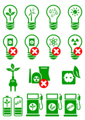 Icon set eco symbols- renewable energy