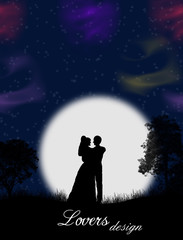 Obraz na płótnie Canvas Lovers on the night