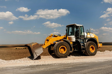 Fototapeta premium Construction and repair of roads and highways