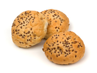 Bread buns isolated on white background