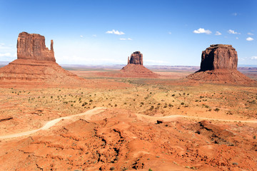 The unique landscape of Monument Valley