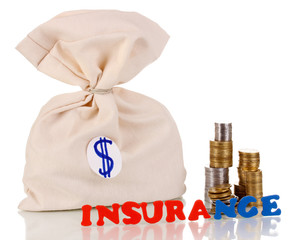concept insurance isolated on white