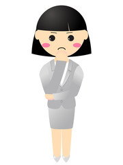 悩むビジネスウーマン