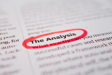 Word The Analysis - concept business background